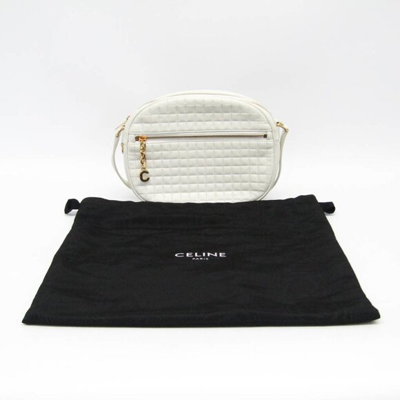 CELINE White Leather Shoulder Bag - Picture 4 of 15